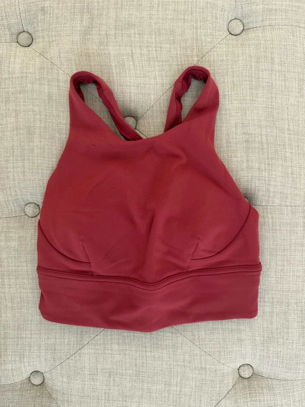 lululemon athletica High-Neck Sports Bralette - Burgundy - Picture 1 of 2